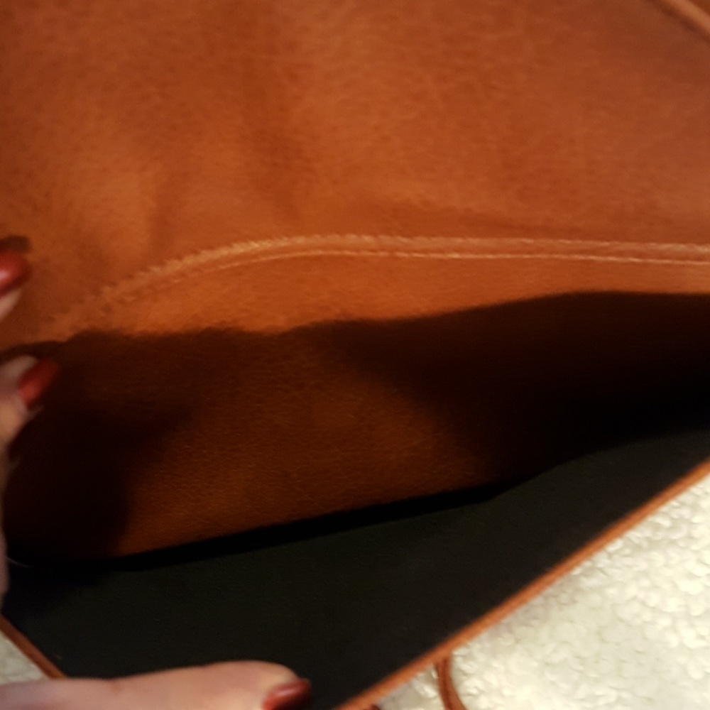 Street Level Abri leather suede envelope clutch - Picture 4 of 7